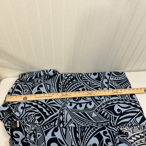 Hawaiian Reserve Collection Men XL Blue Button Up Short Sleeves Shirt - Picture 7 of 8